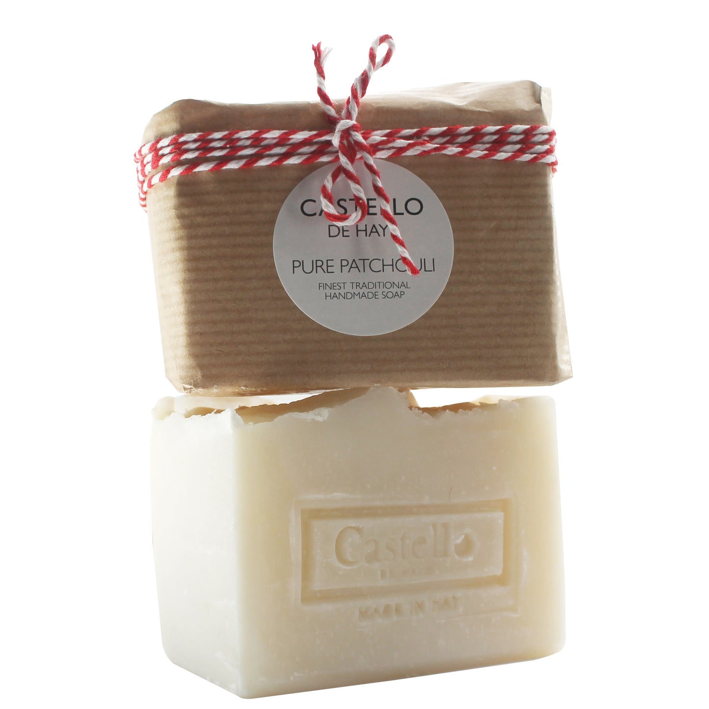 Castello de haye Pure Patchouli soap on white background