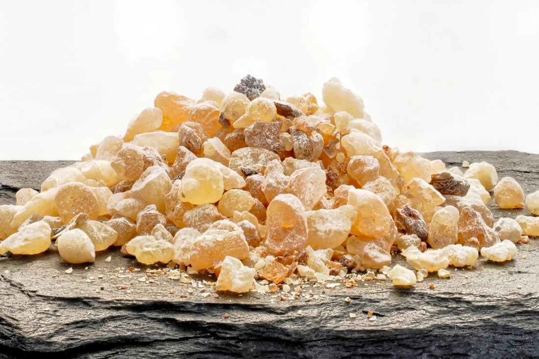 Castello de Haye Frankincense and Myrrh resting on Welsh slate