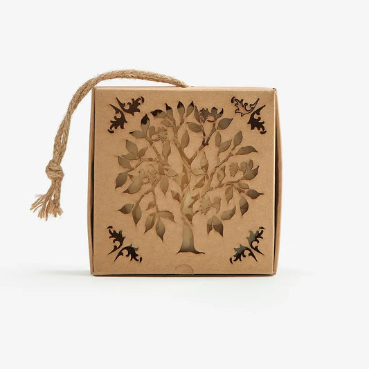 Castelbel Lovebirds Cedar & Rose Soap on Rope, 225g — kraft paper gift box packaging