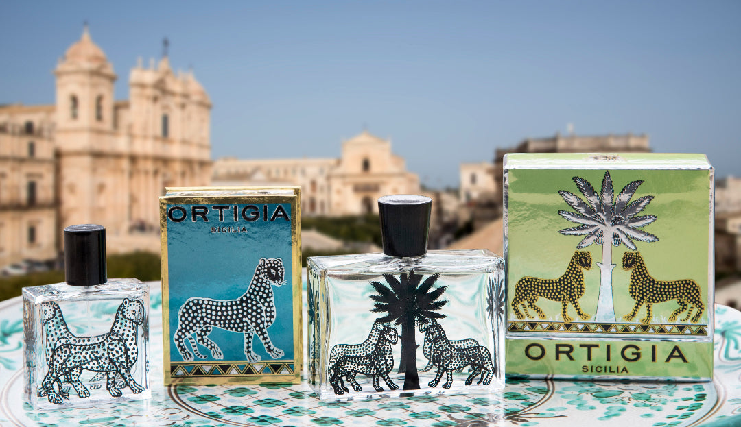 Ortitia Florio perfume and Lime with and Italian palace backgrop
