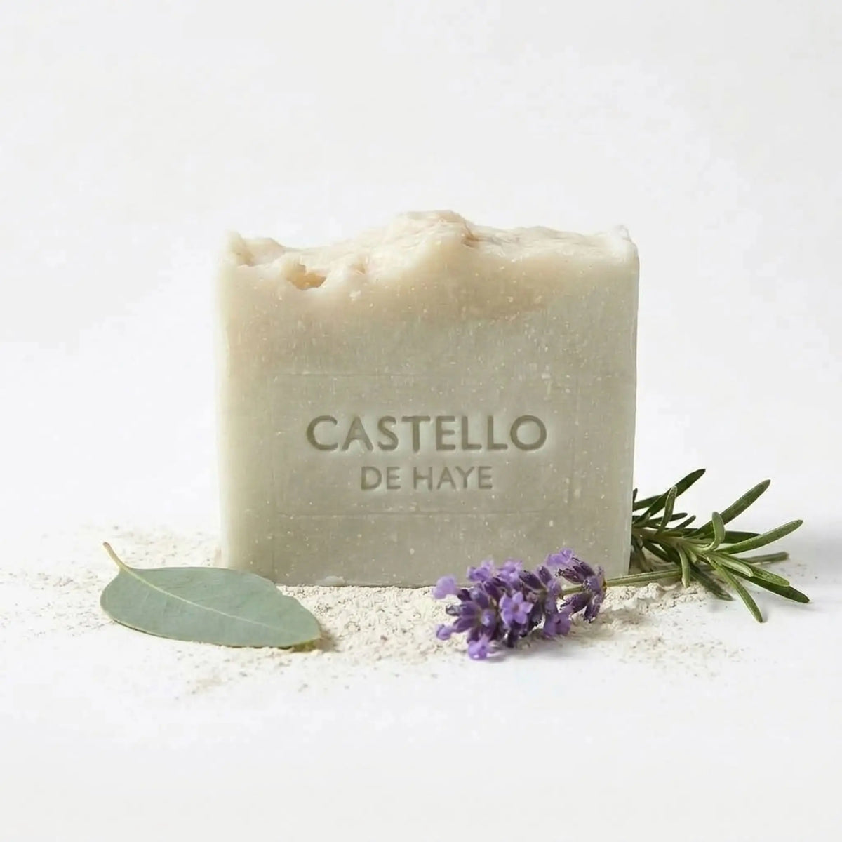 Castello de Haye Bentonite lay soap with lavender, eucalyptus and rosemary