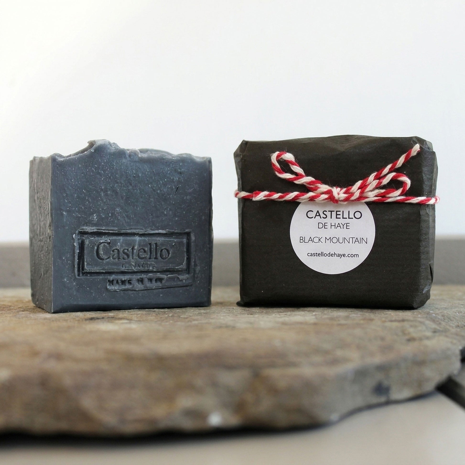 Castello de Haye activated charcoal and pine soap bar, 200g