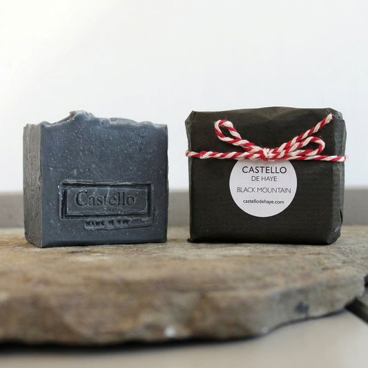 Castello de Haye activated charcoal and pine soap bar, 200g