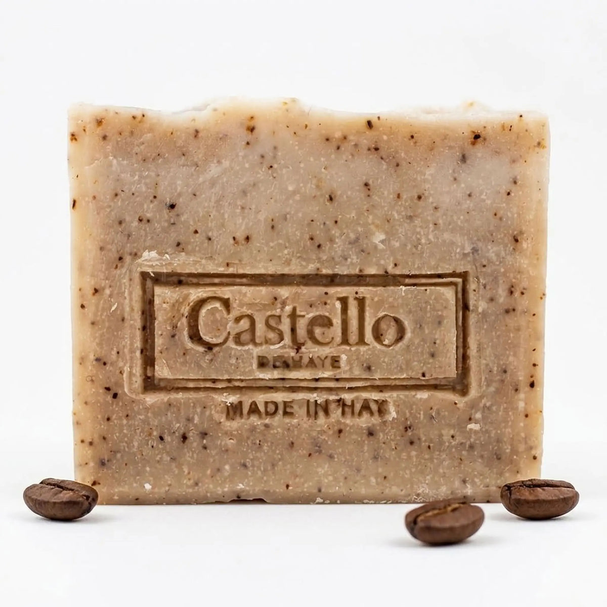 Coffee soap bar with coffee beans