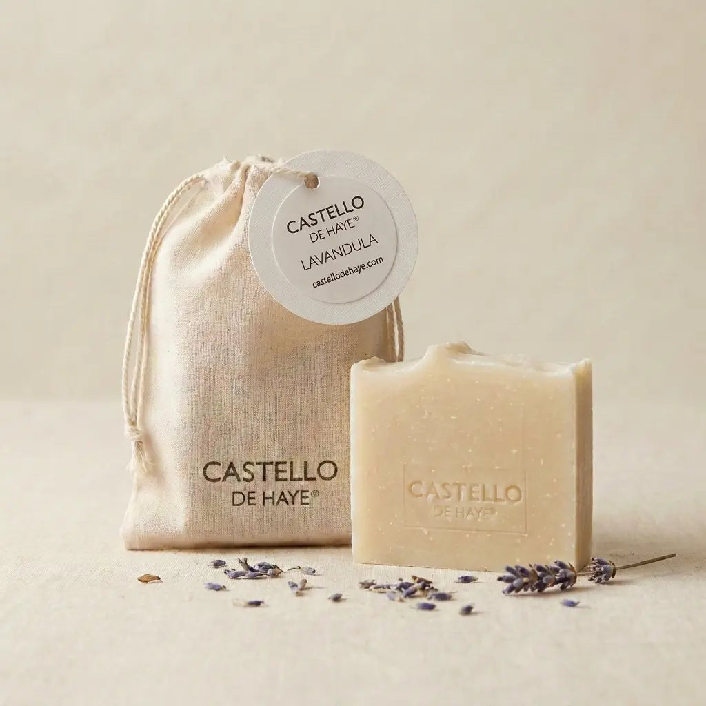 Lavender Bar soap in cotton muslin bag 40g