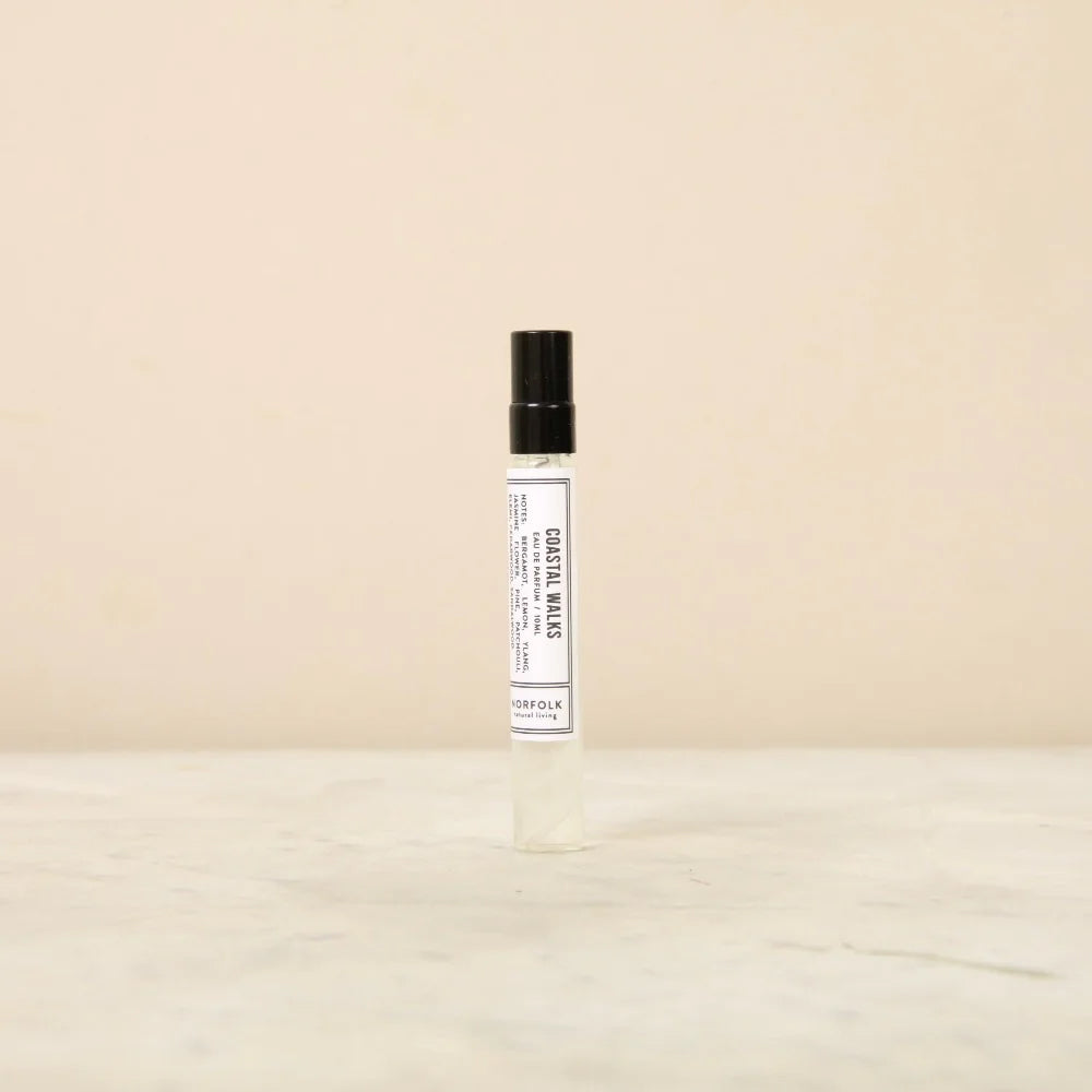 Coastal Walks 10ml natural essential oil perfume by Norfolk Natural Living on cream background
