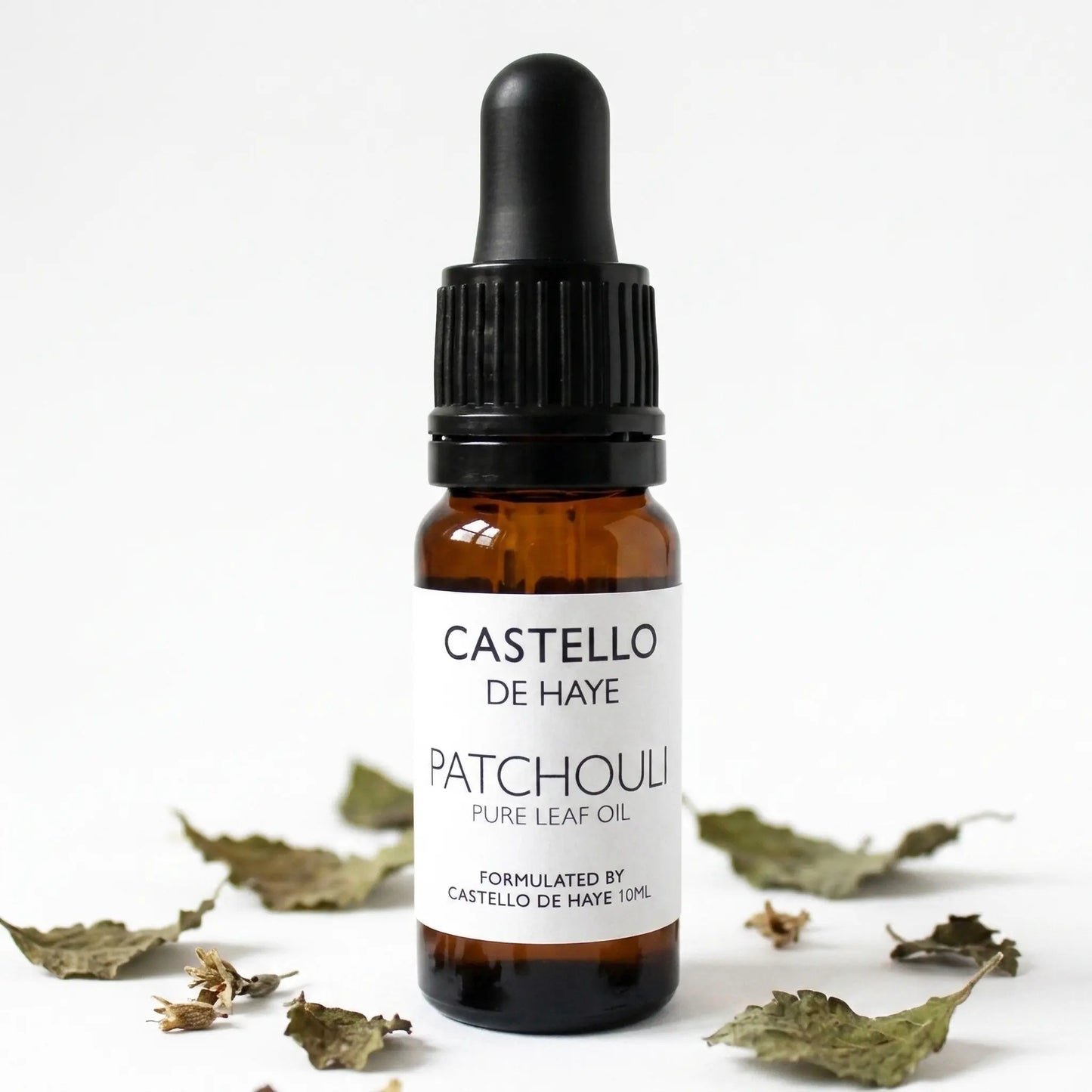 Castello de Haye Patchouli Essential Oil 10ml amber glass apothecary bottle