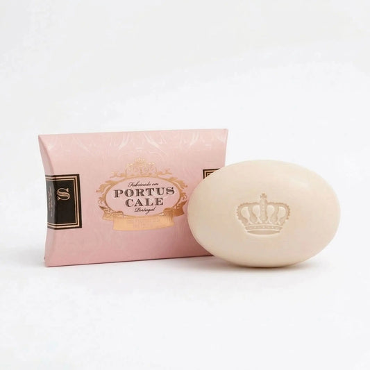 Castelbel Rose Blush soap bar in sophisticated pillow box, 40g – and an unwrapped stamped soap - Portus Cale