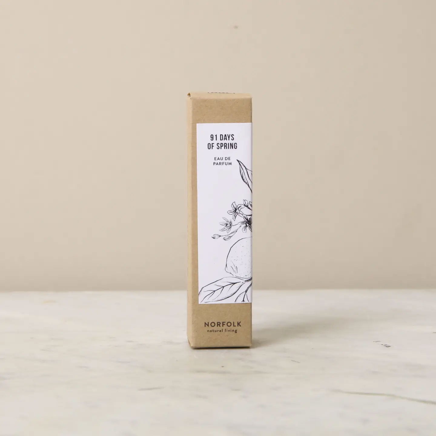 91 Days of Spring natural parfum gift box packaging

